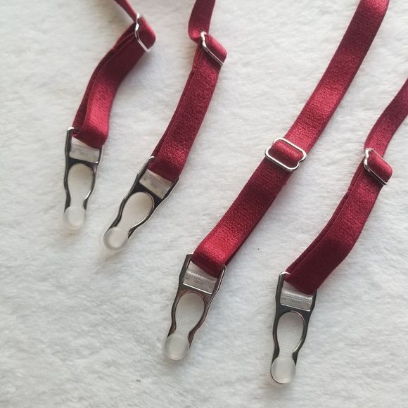 Thistle and Spire Red Garter Belt Women's Medium Ruby Crossed Strappy Lingerie - Picture 4 of 7